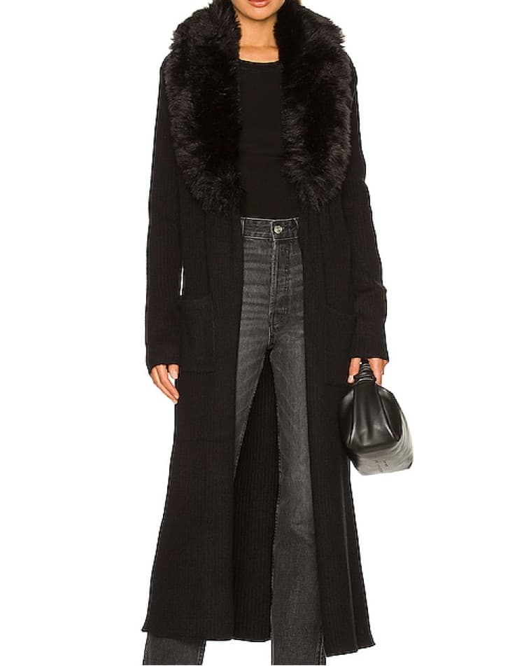 Show Me Your Mumu Fur Collar Cardigan - Image 1