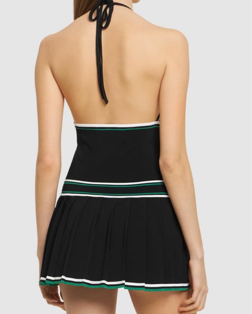 Casablanca Pleated Halter Dress - Image 3