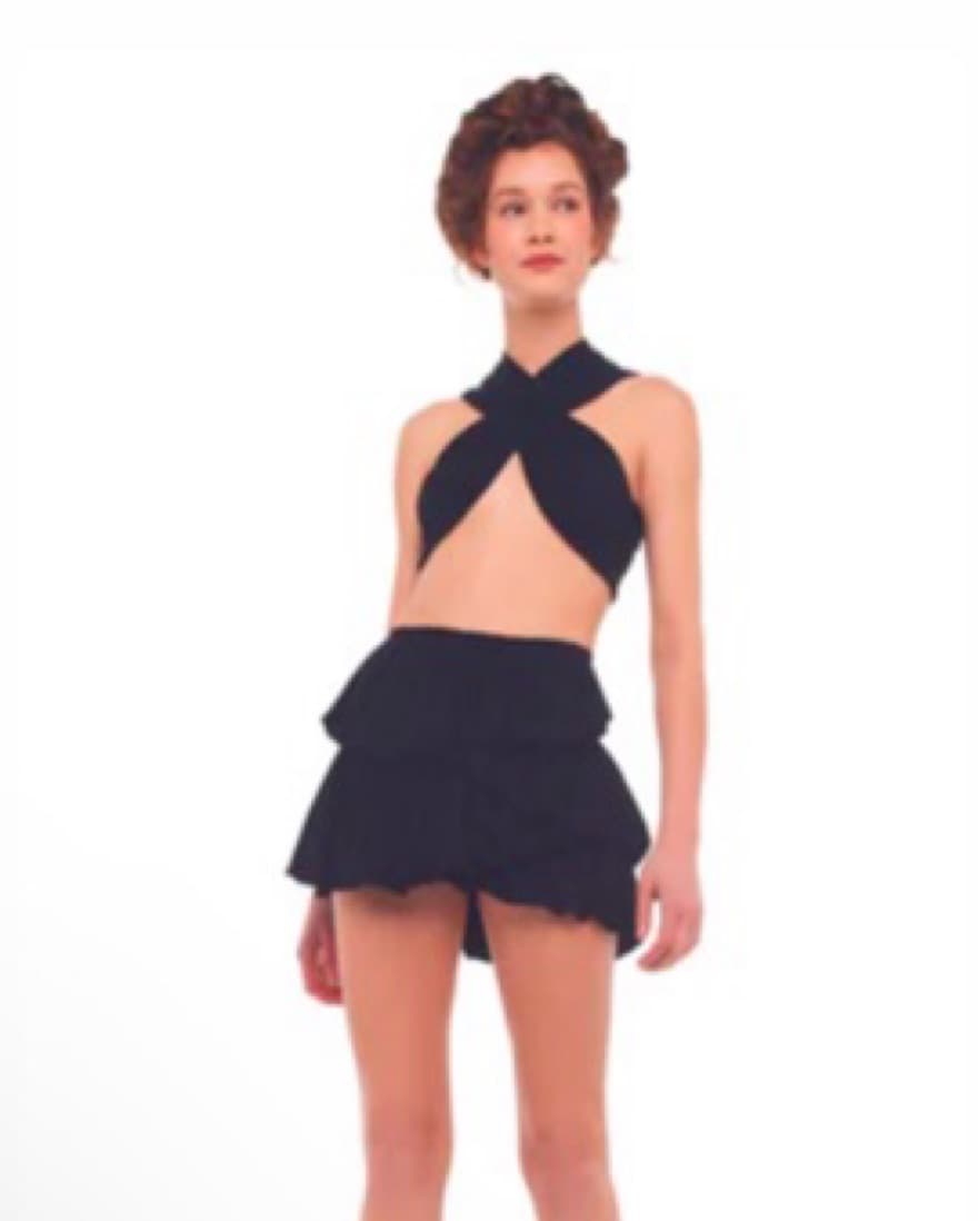 Stylish Halter Top with Ruffle Details - Image 1