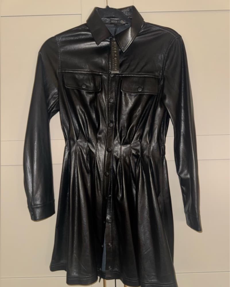 Alice and Olivia Leather Dress  - Image 4