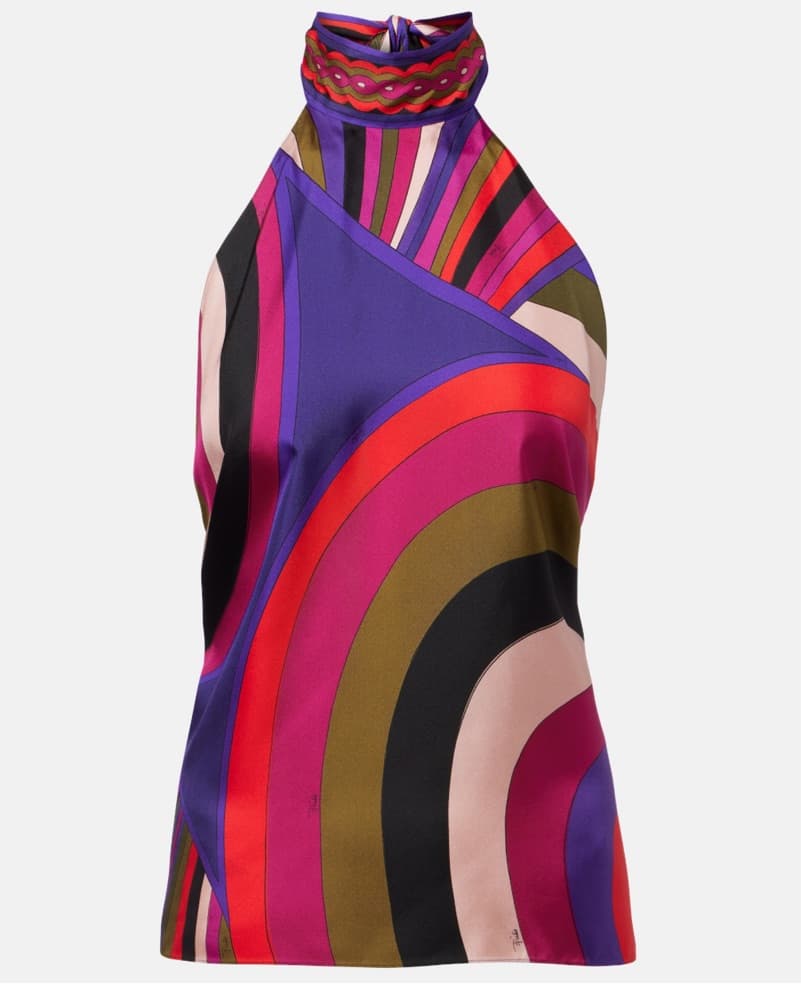 Pucci Iride Silk Satin Top - Image 1