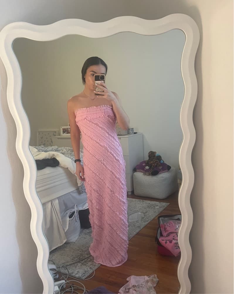 Endless Rose Strapless Textured Column Dress - Image 2