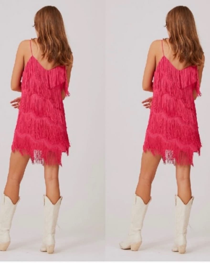 Finders Keepers / Pink Fringe Dress - Image 3