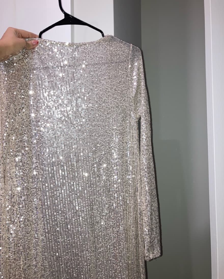 Long Elegant Sparkle Cardigan (S) - Image 2