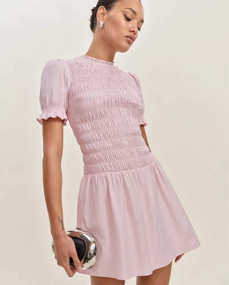 Reformation Leannah Pink Dress - Image 2