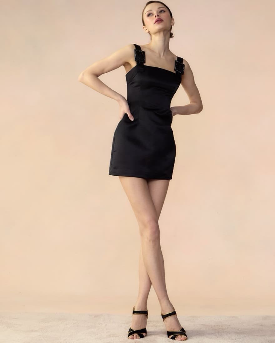 Satin Mini Dress - Image 2