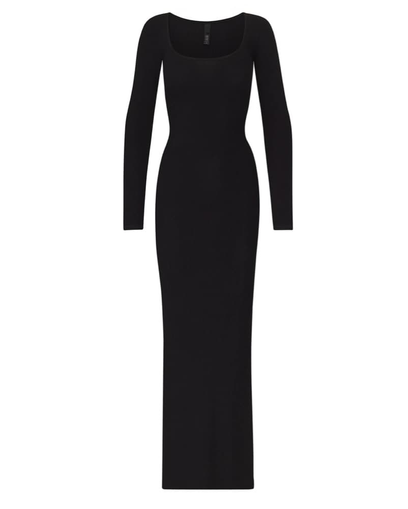 Skims Black Long Sleeve Dress - Image 5