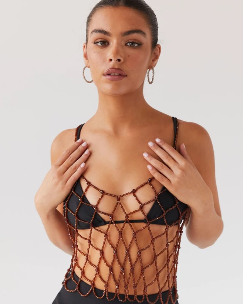 Peppermayo Thessa Beaded Vest Top - Image 5