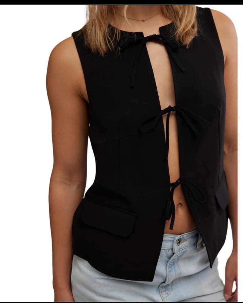 Free People Black Vest - Image 1