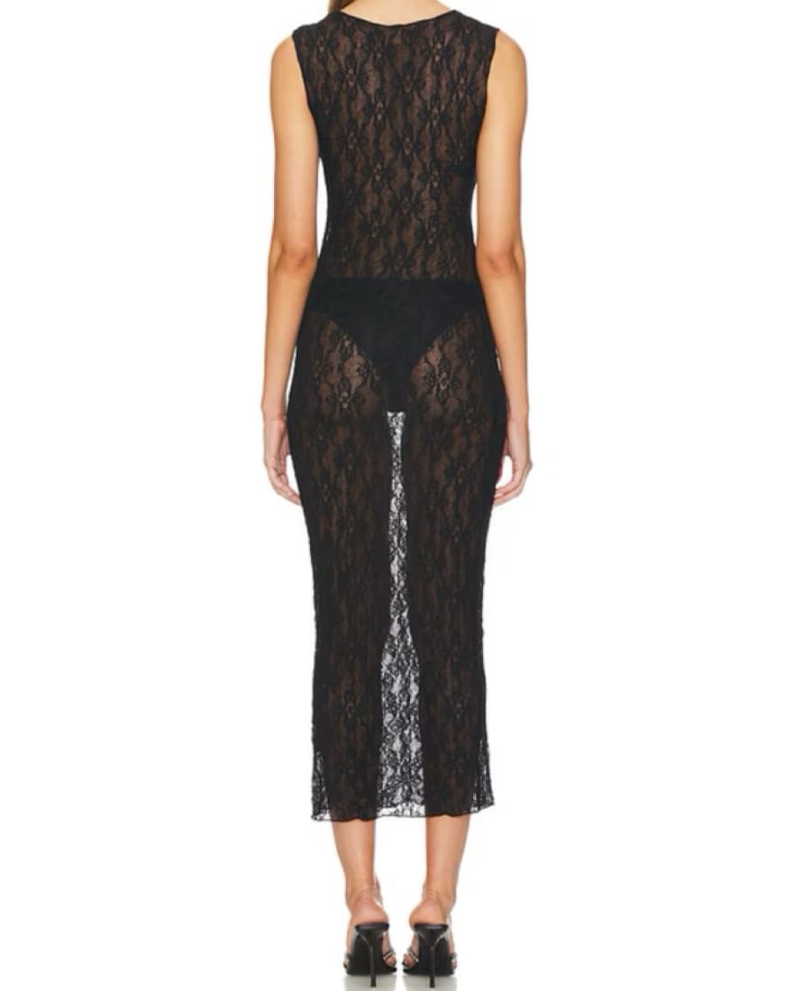 LIONESS Spellbinder Maxi Dress in Onyx - Image 3
