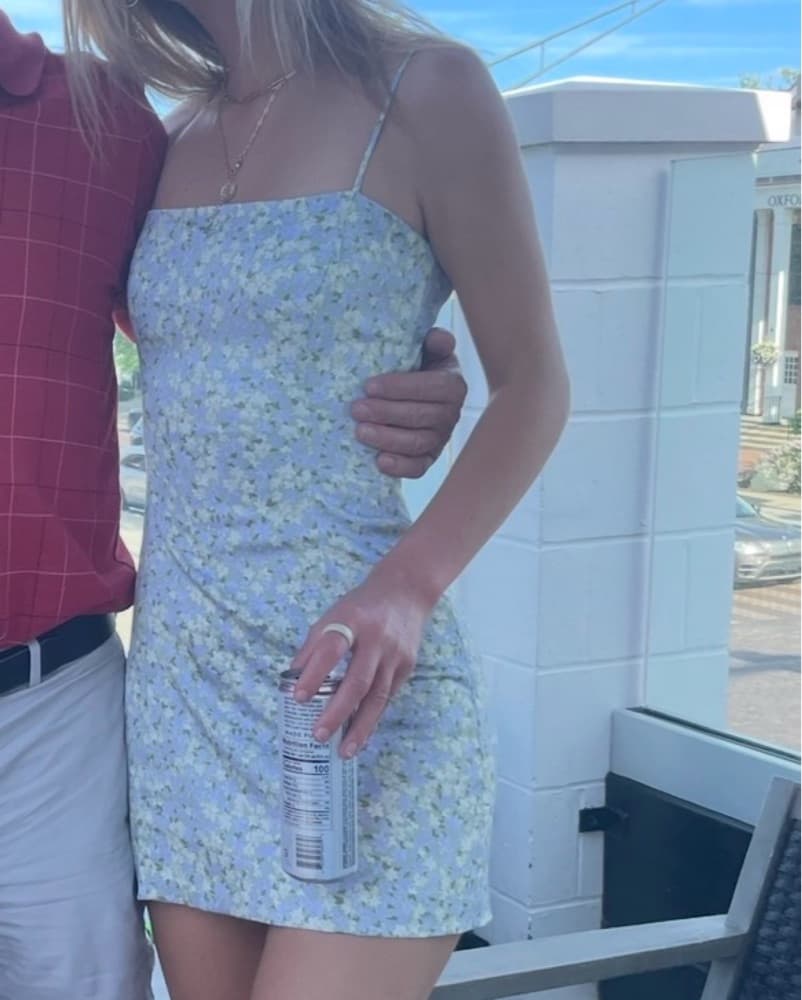 Aritzia Satin Floral Mini Dress - Image 3
