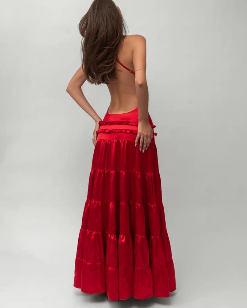 FENITY Athena Dress - Red - Image 2