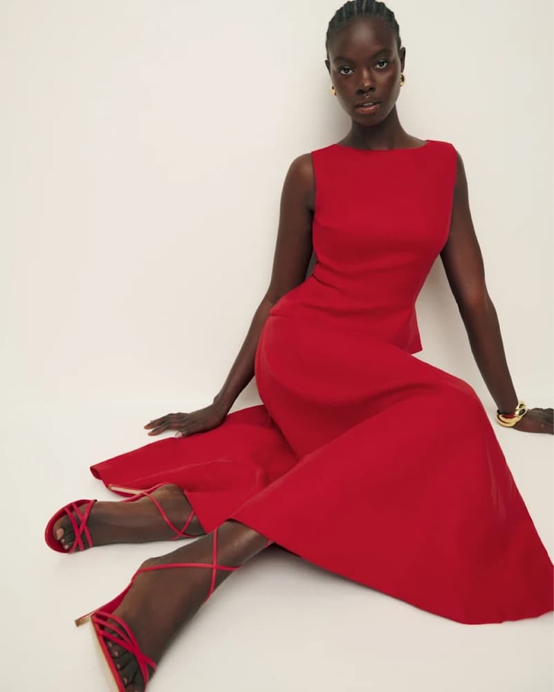 Reformation Red Linen Set - Image 2