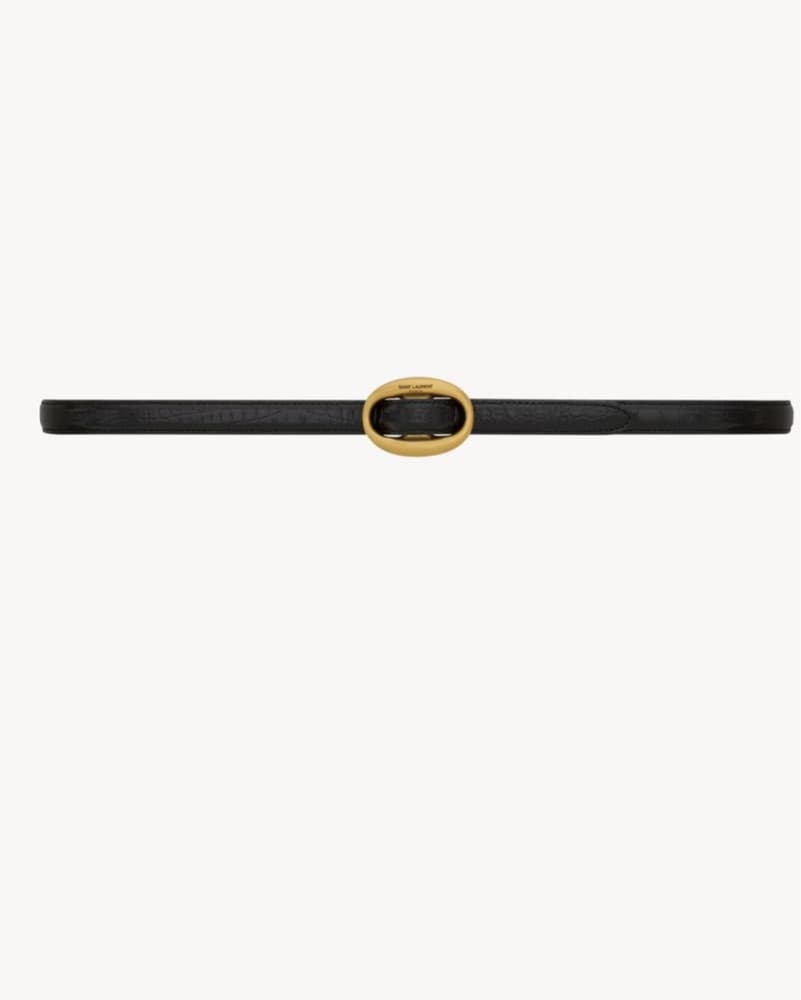 Saint Laurent Croc Belt Oval - Image 1