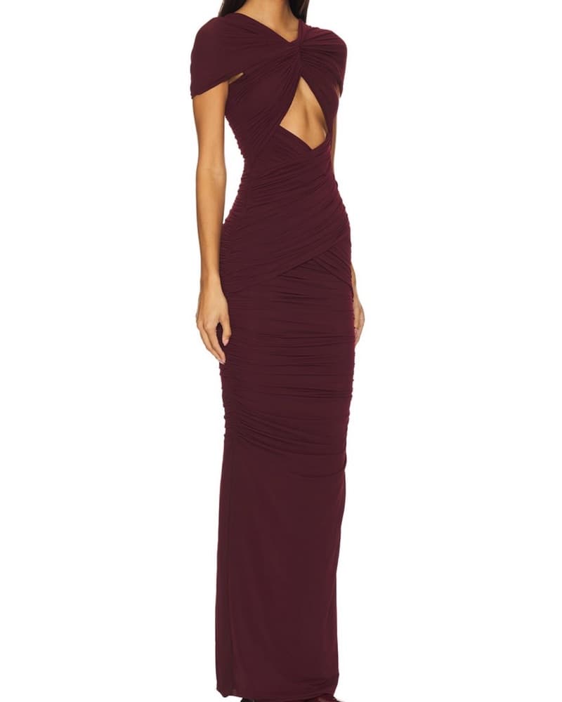 Ronny Kobo Nasha Dress - Maroon  - Image 2