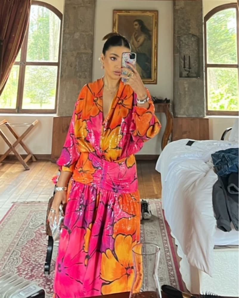 Mirae Paris  Floral Printed Maxi Dress - Image 2