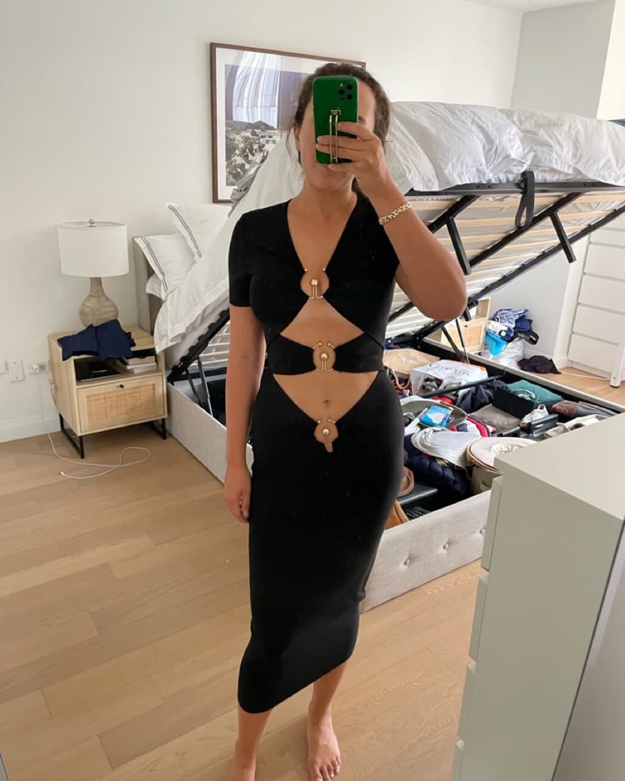 Black Cut Out Dress (M) - Image 3