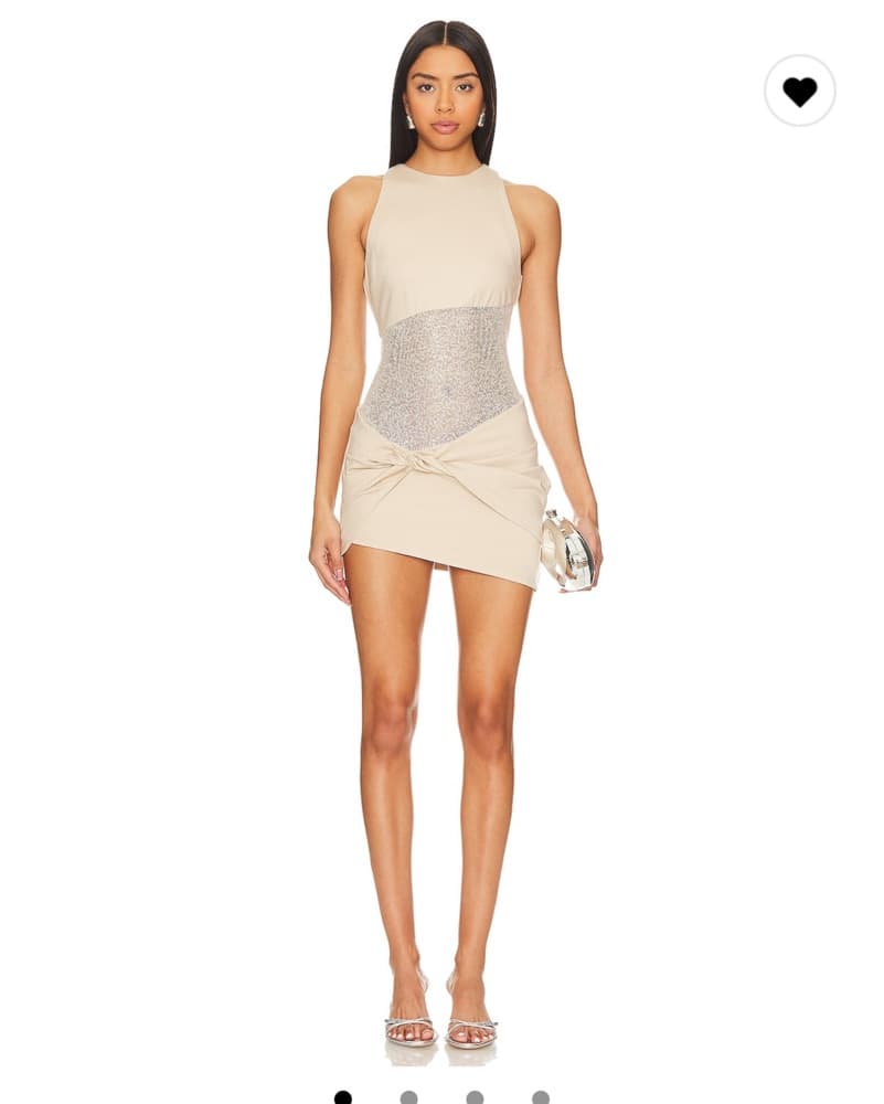 Soraia Mini Dress In Sand  - Image 1