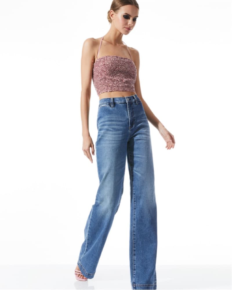 Alice+Olivia Crystal Ceresi Halter Top - Image 5