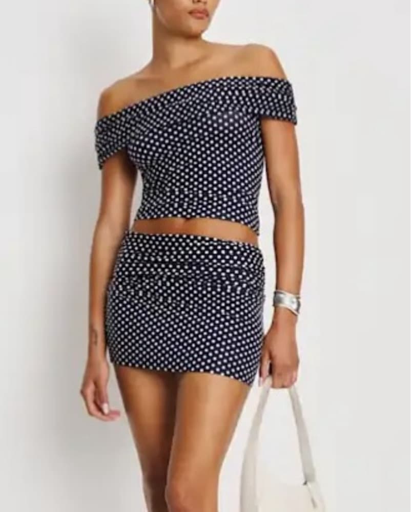 Chic Polka Dot Mini Dress - Image 1