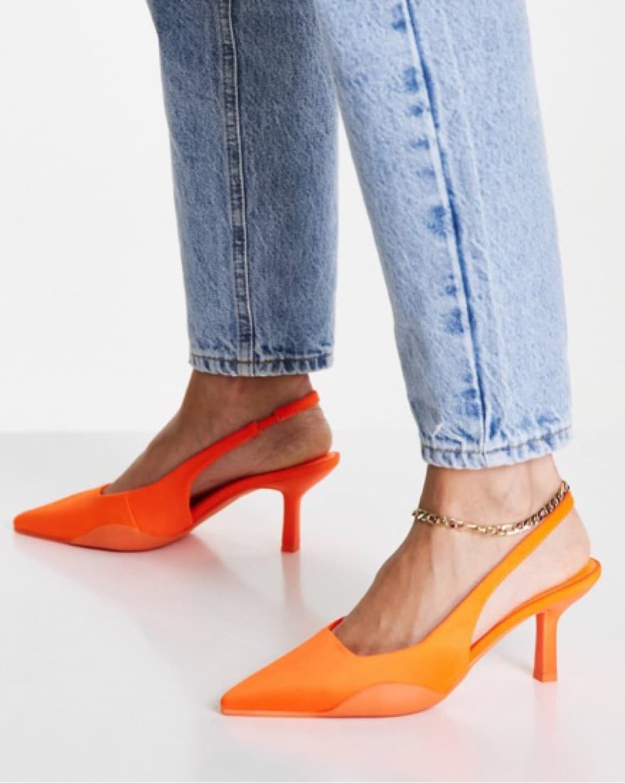 Orange Mid heeled shoes - Image 1