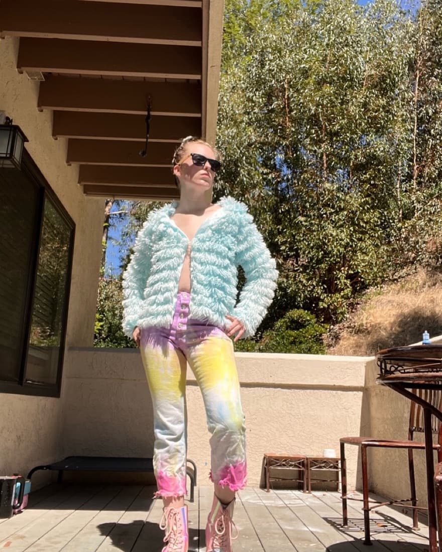 fuzzy seafoam jacket  - Image 1