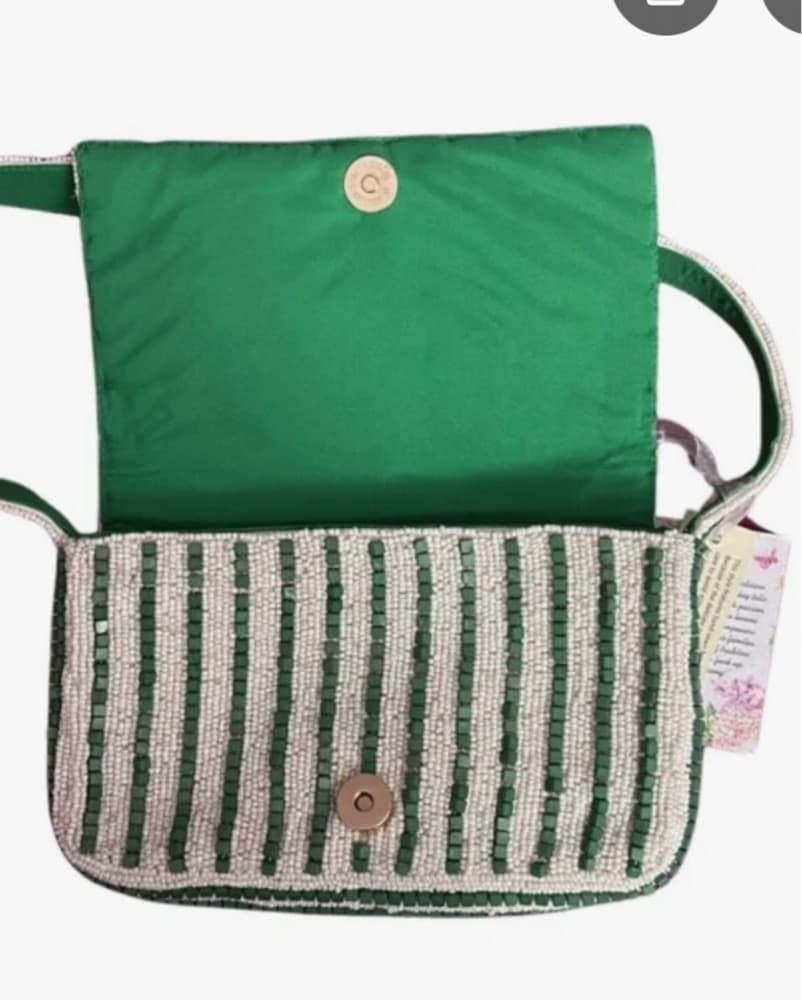 Tomato Beaded Shoulder Purse - Image 3