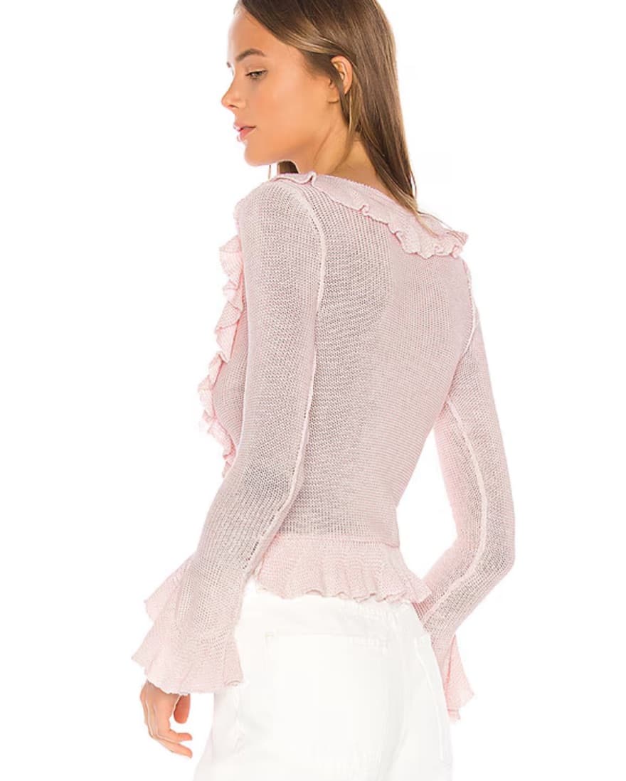 LPA ruffle sweater cardigan - Image 4