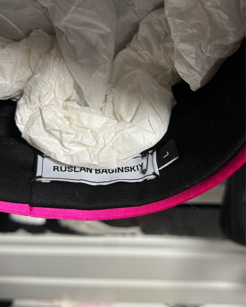 Ruslan Baginskiy Pink Satin Hat - Image 3