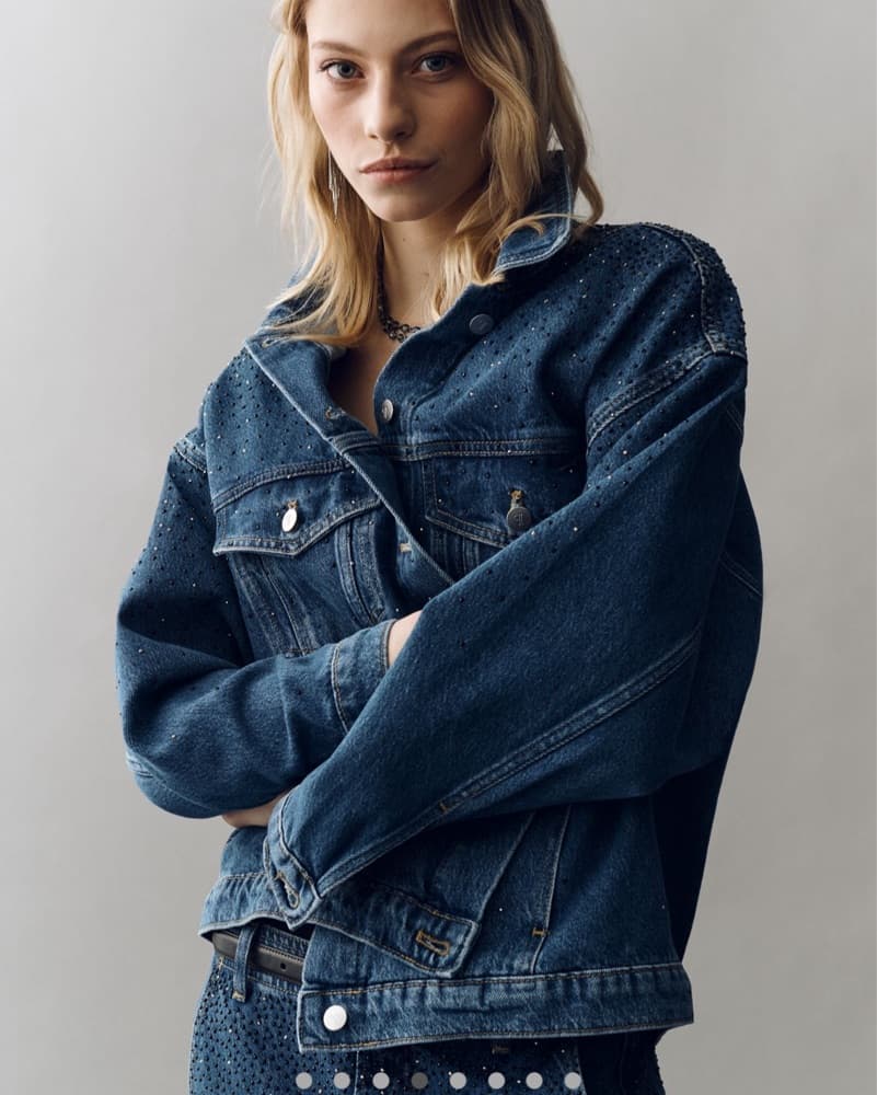 Rhinestone Denim Jeans and Jacket Set - Image 1
