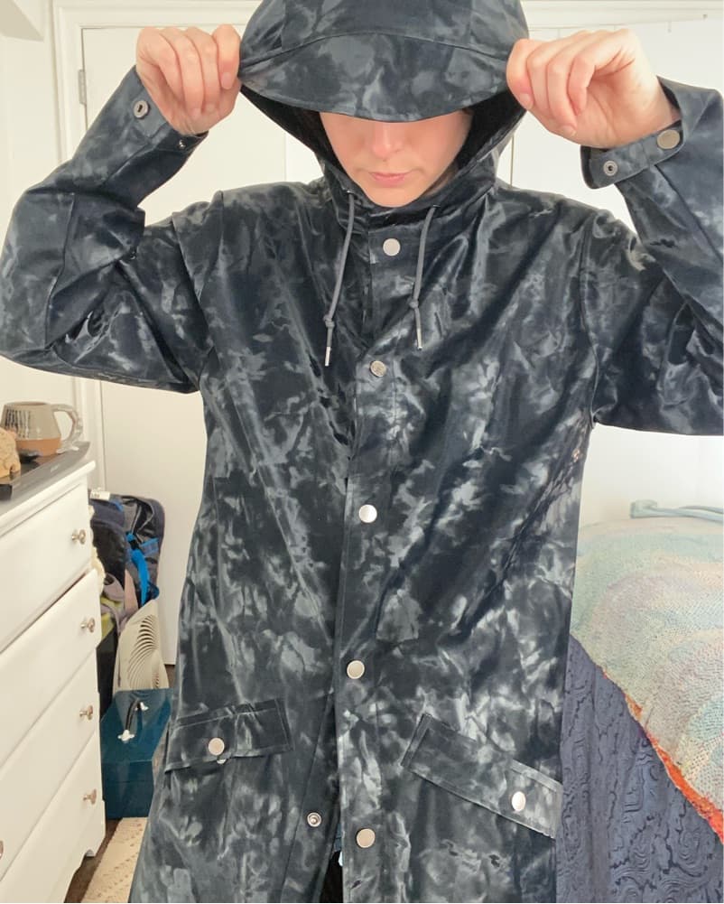 Rains Long Printed Rain Coat - Image 4