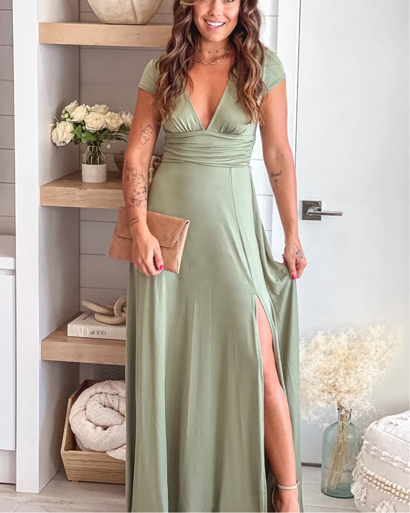 Green Long Soft Maxi  - Image 2