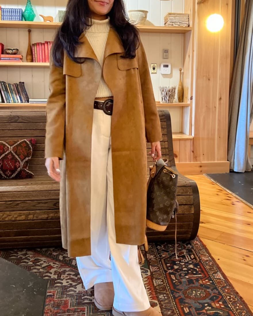 Banana Republic Suede Trench Coat - Image 1