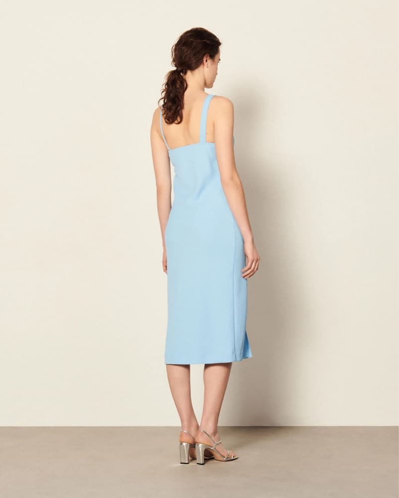 Sandro Esmee Sky-Blue Midi Dress - Image 4