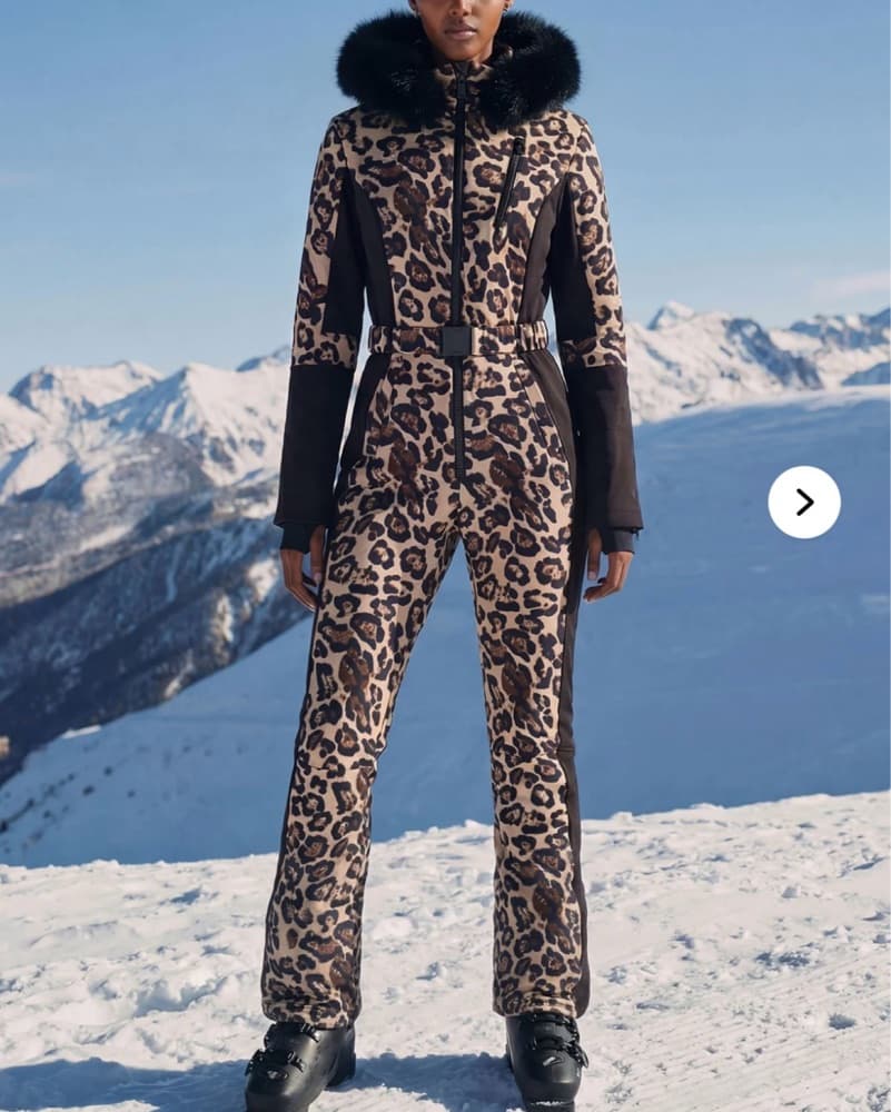 Leopard Snow Ski Jumpsuit - Image 1