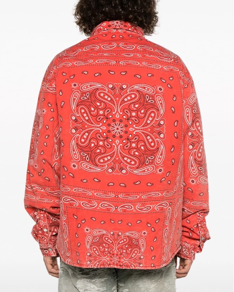 Purple Brand Bandana Print Shirt Jacket - Image 3