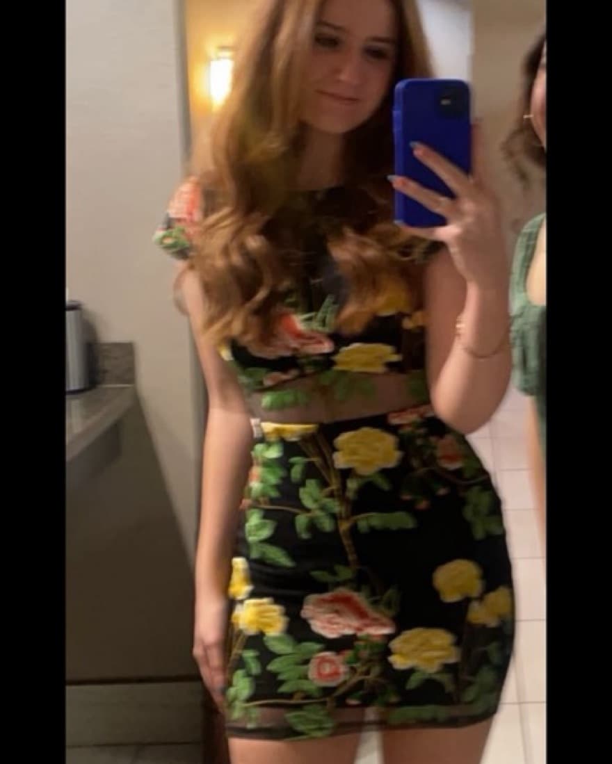 Cute Floral Mini Dress - Image 1