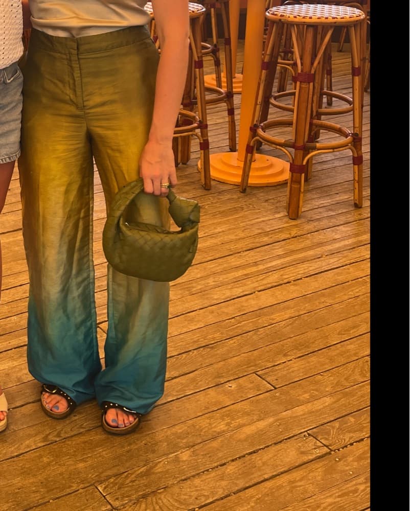 Zara Ombre Blue-Green Silk Pants - Image 6