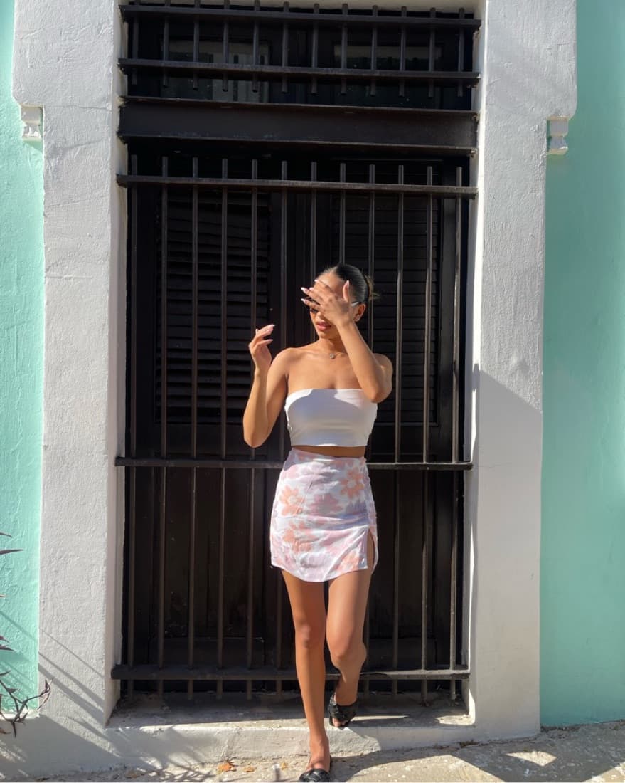 Aritzia Floral Mini Skirt - Image 2