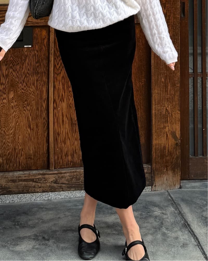 Saint laurent Velvet Midi Skirt  - Image 5