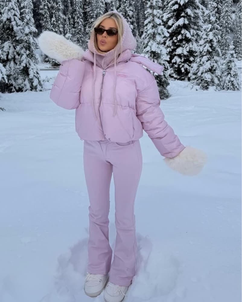 3 Pc Oh Polly Bo + Tee Pink Ski Bundle - Image 1