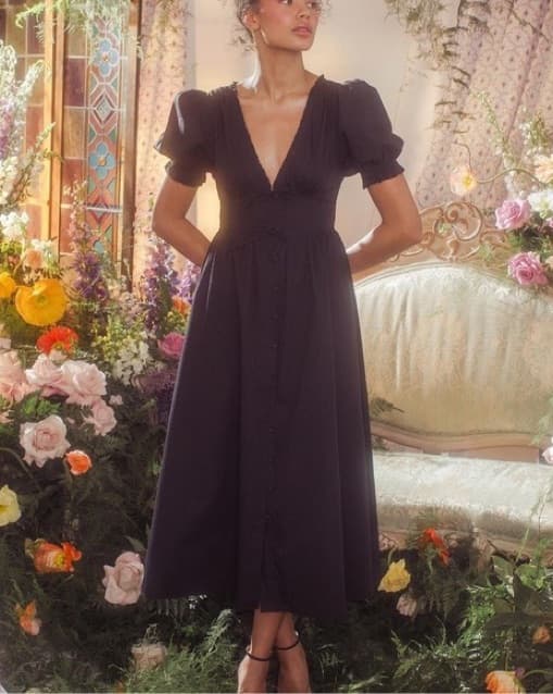 Hill House - Sabrina Nap Dress Black Dot by Hill House Home | Pickle
