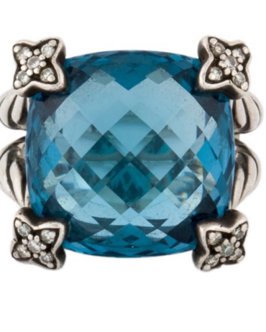 David Yurman Topaz & Diamond Ring - Image 2