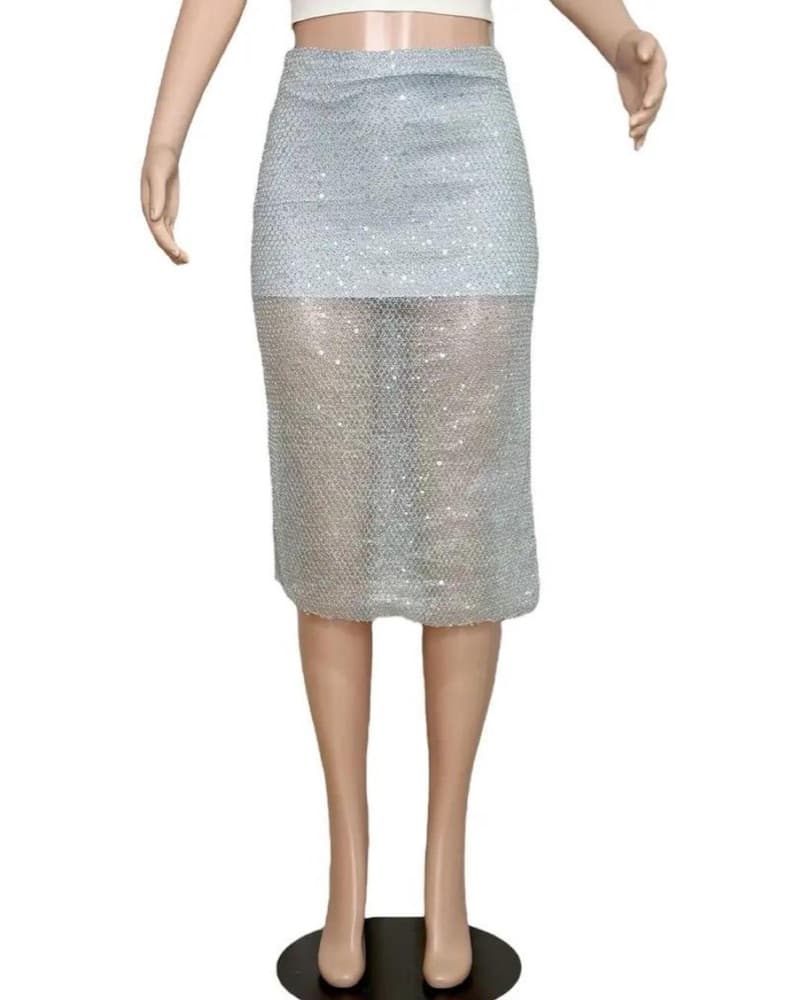 Frankie Shop Sequin midi Skirt - Image 4