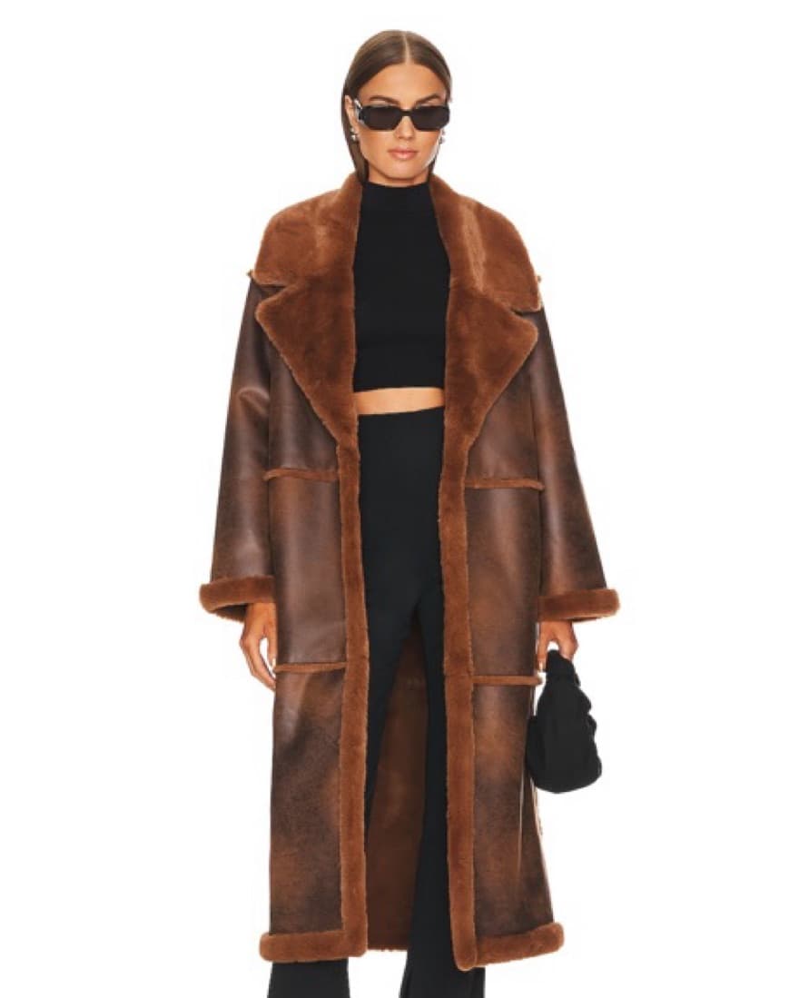 Faux Fur Long Coat - Image 1