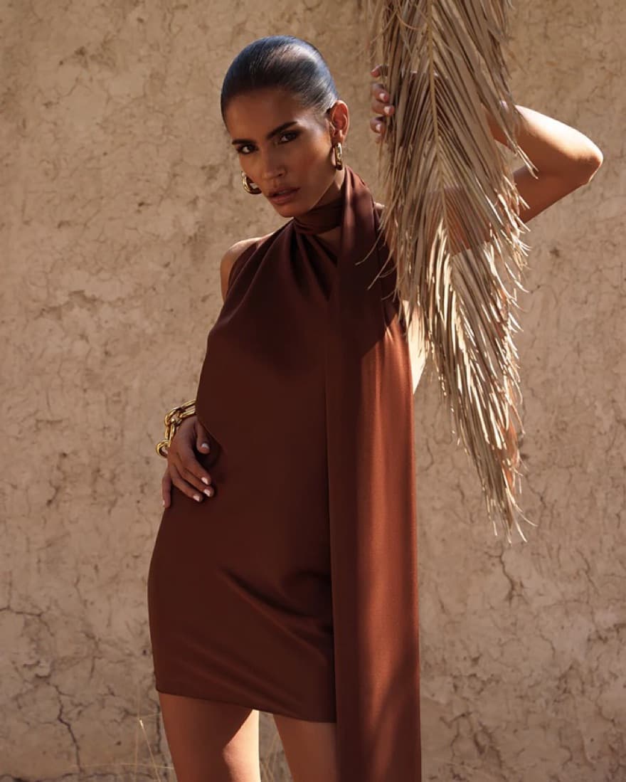 RAT & BOA Serafia Dress in Cocoa - Image 2