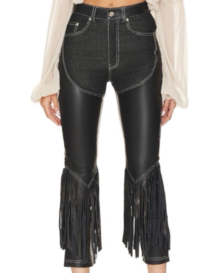 Understated Leather Western Pants - Image 2