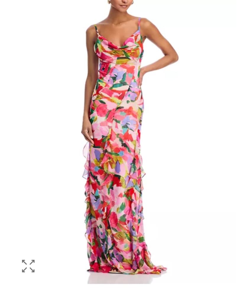 Abstract Print Gown  - Image 1