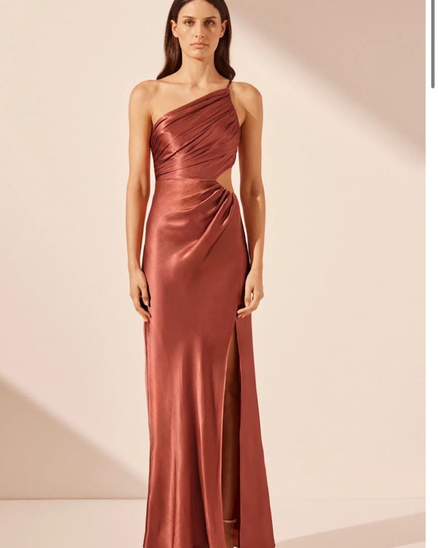  La Lune Asymmetrical Gathered Dress - Image 1