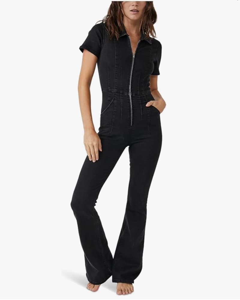 Black Denim Jumpsuit  - Image 3